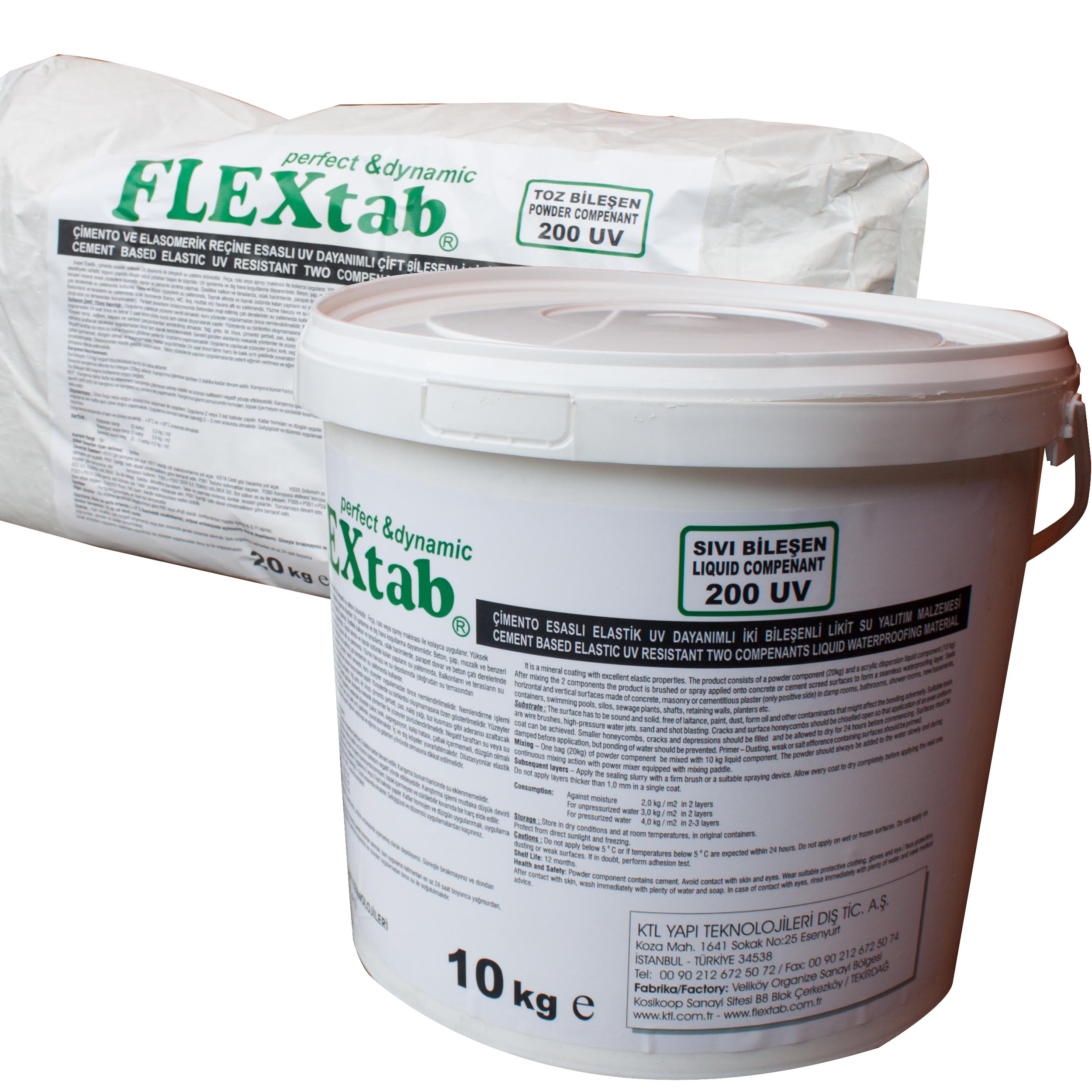 FLEX2AK Çimento ve Elastromerik Reçine Esaslı 